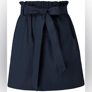 KANCY KOLE Women's Casual High Waist A Line Skirt Elastic Waist  with Pockets